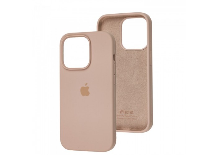 Силиконовый чехол c закрытым низом Apple Silicone Case Pink Sand для iPhone 15