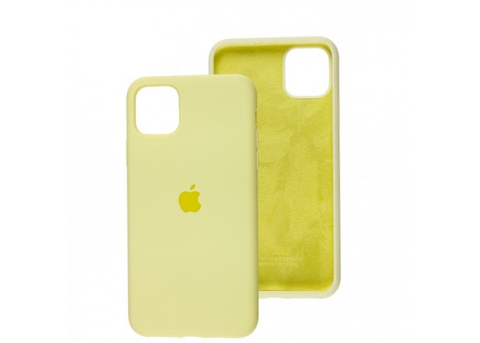 Силиконовый чехол c закрытым низом Apple Silicone Case Mellow Yellow для iPhone 15