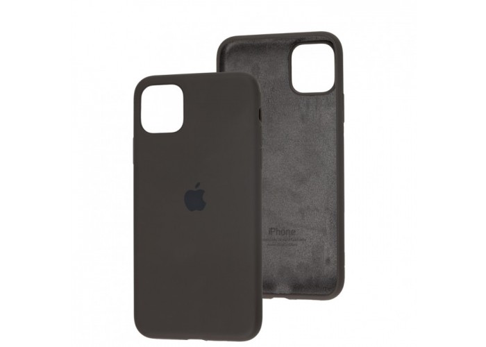 Силиконовый чехол c закрытым низом Apple Silicone Case Cocoa для iPhone 15
