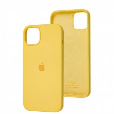 Силиконовый чехол c закрытым низом Apple Silicone Case Yellow для iPhone 15