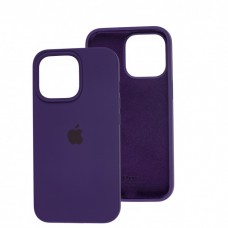 Силиконовый чехол c закрытым низом Apple Silicone Case Amethyst для iPhone 15