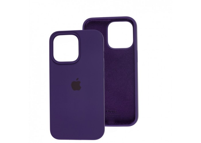 Силиконовый чехол c закрытым низом Apple Silicone Case Amethyst для iPhone 15