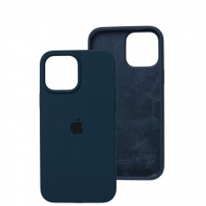 Силиконовый чехол c закрытым низом Apple Silicone Case Abyss Blue для iPhone 15