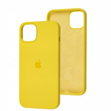 Силиконовый чехол c закрытым низом Apple Silicone Case Canary Yellow для iPhone 15