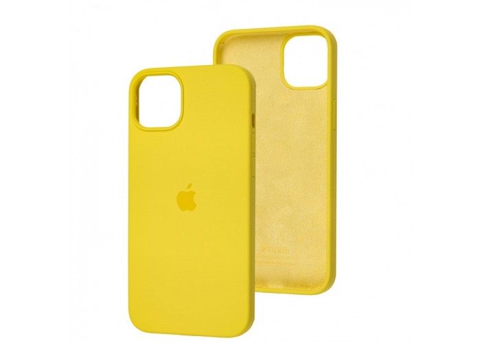 Силиконовый чехол c закрытым низом Apple Silicone Case Canary Yellow для iPhone 15