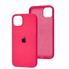 Силиконовый чехол c закрытым низом Apple Silicone Case Hot Pink для iPhone 15
