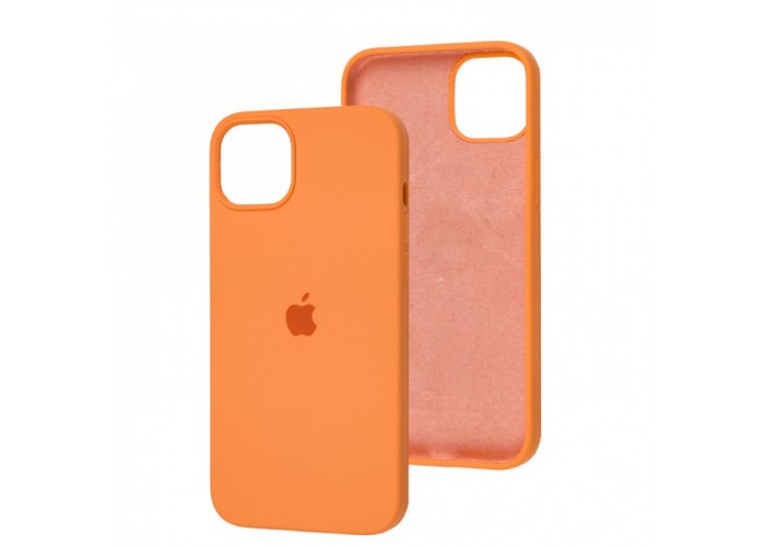 Силиконовый чехол c закрытым низом Apple Silicone Case Papaya для iPhone 15