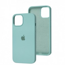 Силиконовый чехол c закрытым низом Apple Silicone Case Marine Green для iPhone 15