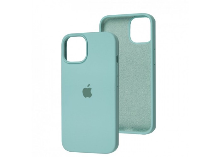 Силиконовый чехол c закрытым низом Apple Silicone Case Marine Green для iPhone 15