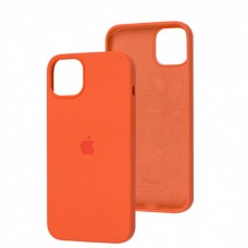 Силиконовый чехол c закрытым низом Apple Silicone Case Nectarine для iPhone 15