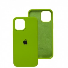 Силиконовый чехол c закрытым низом Apple Silicone Case Green для iPhone 15