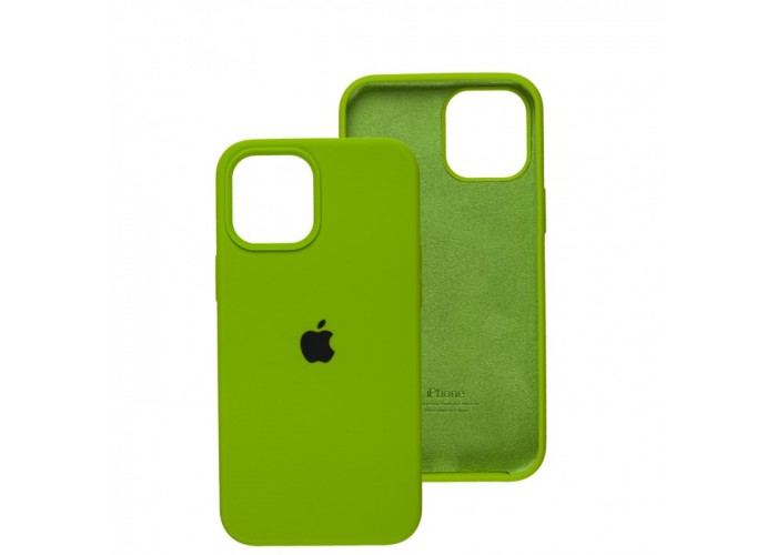 Силиконовый чехол c закрытым низом Apple Silicone Case Green для iPhone 15