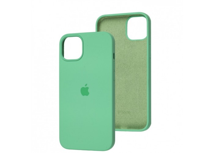 Силиконовый чехол c закрытым низом Apple Silicone Case Spearmint для iPhone 15