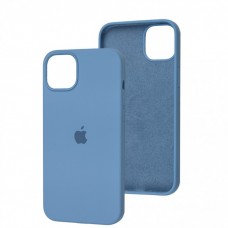 Силиконовый чехол c закрытым низом Apple Silicone Case Cornflower для iPhone 15