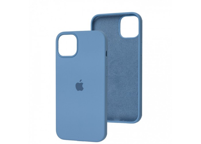 Силиконовый чехол c закрытым низом Apple Silicone Case Cornflower для iPhone 15