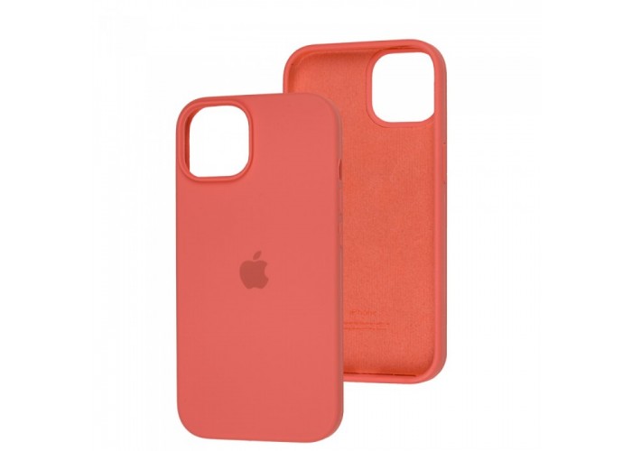 Силиконовый чехол c закрытым низом Apple Silicone Case Watermelon Red для iPhone 15