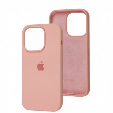 Силиконовый чехол c закрытым низом Apple Silicone Case Pink для iPhone 15