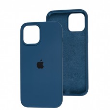 Силиконовый чехол c закрытым низом Apple Silicone Case Navy Blue для iPhone 15