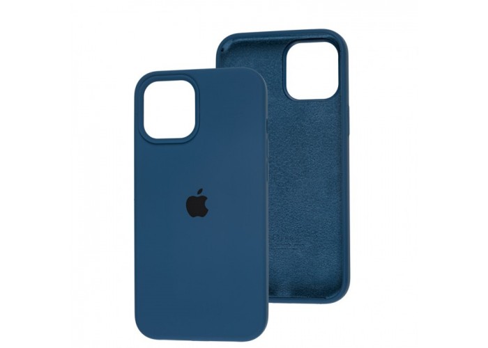 Силиконовый чехол c закрытым низом Apple Silicone Case Navy Blue для iPhone 15