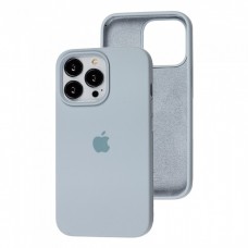 Силиконовый чехол c закрытым низом Apple Silicone Case Mist Blue для iPhone 15