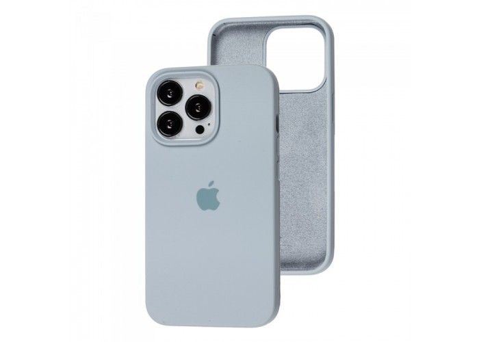 Силиконовый чехол c закрытым низом Apple Silicone Case Mist Blue для iPhone 15
