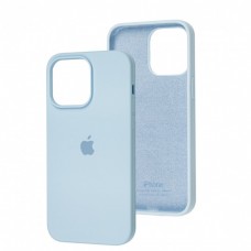 Силиконовый чехол c закрытым низом Apple Silicone Case Sky Blue для iPhone 15