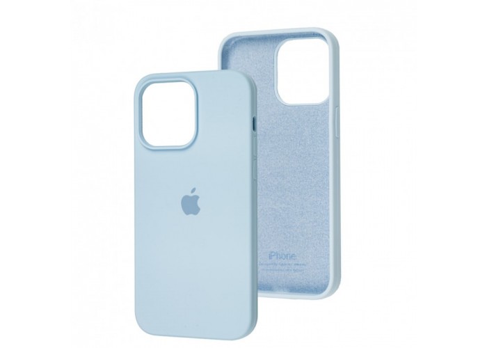 Силиконовый чехол c закрытым низом Apple Silicone Case Sky Blue для iPhone 15