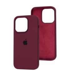Силиконовый чехол c закрытым низом Apple Silicone Case Marsala для iPhone 15