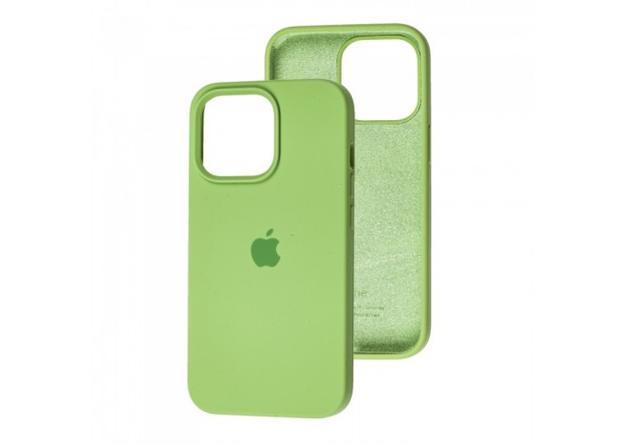Силиконовый чехол c закрытым низом Apple Silicone Case Mint для iPhone 15