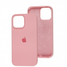 Силиконовый чехол c закрытым низом Apple Silicone Case Light Pink для iPhone 15