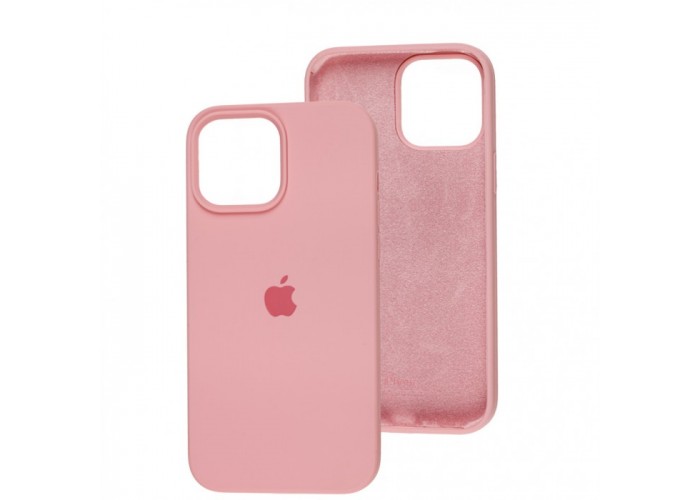 Силиконовый чехол c закрытым низом Apple Silicone Case Light Pink для iPhone 15