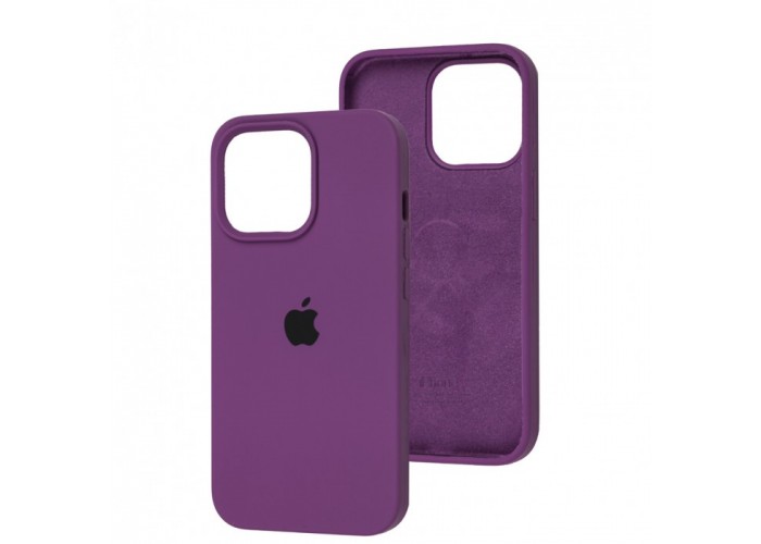 Силиконовый чехол c закрытым низом Apple Silicone Case Purple для iPhone 15