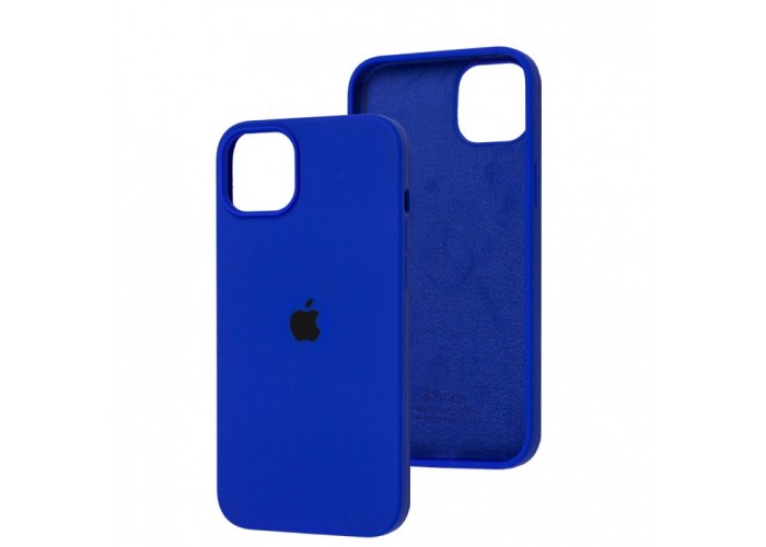 Силиконовый чехол c закрытым низом Apple Silicone Case Ultra Blue для iPhone 15