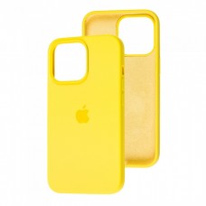 Силиконовый чехол c закрытым низом Apple Silicone Case Pale Yellow для iPhone 15