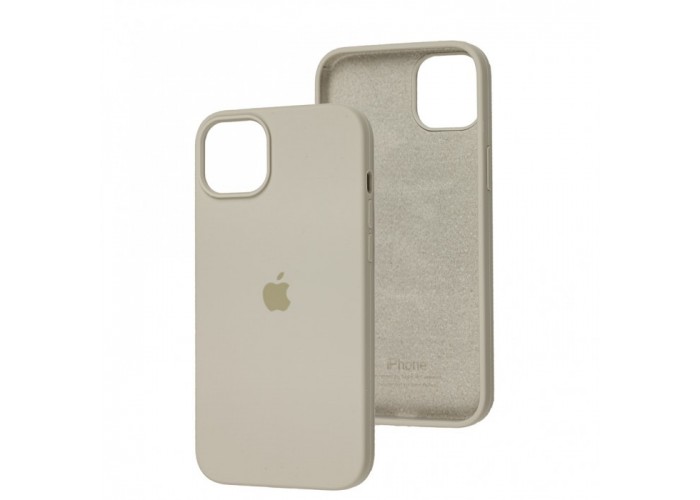 Силиконовый чехол c закрытым низом Apple Silicone Case Stone для iPhone 15