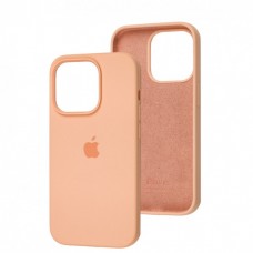 Силиконовый чехол c закрытым низом Apple Silicone Case Grapefruit для iPhone 15