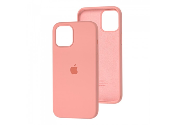 Силиконовый чехол c закрытым низом Apple Silicone Case Flamingo для iPhone 15