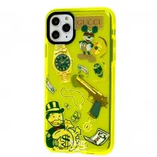 Чехол для iPhone 11 Pro Max Neon print Микки Маус glamor