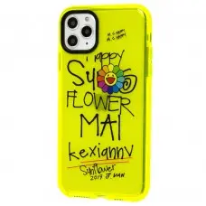 Чехол для iPhone 11 Pro Max Neon print happy