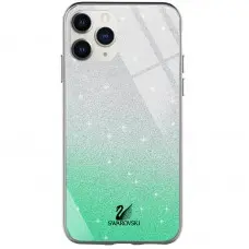 Чехол для iPhone 11 Pro Max Swaro glass серебристо-бирюзовый