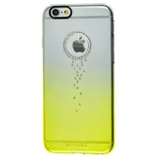 Чехол G-Case Fashion для iPhone 6 со стразами желто прозрачный