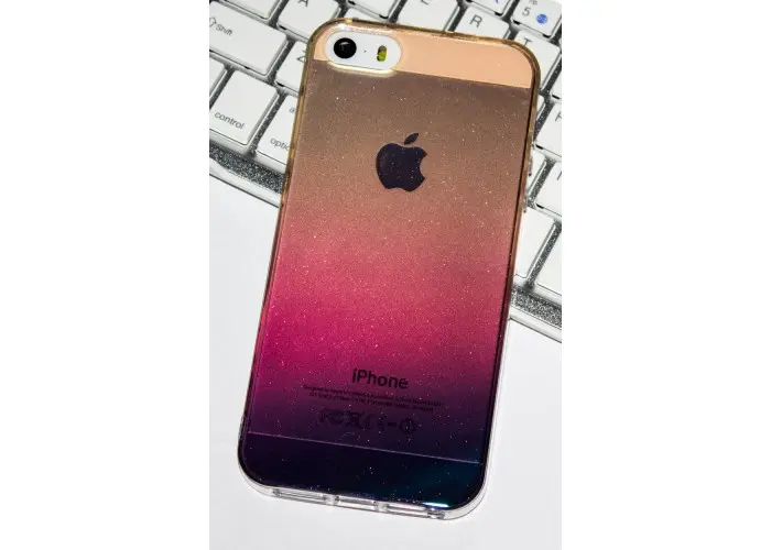 Чехол для iPhone 5 пластик+силикон перламутр №8