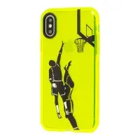 Чехол для iPhone X / Xs Neon print basketball