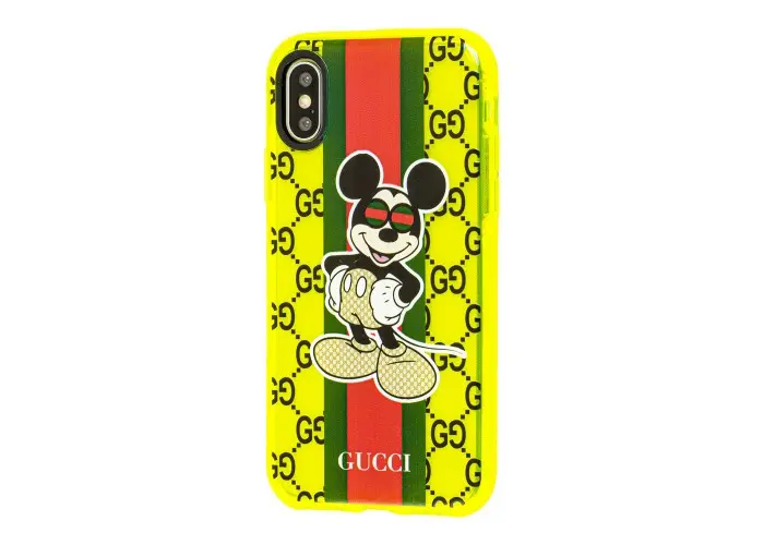 Чехол для iPhone X / Xs Neon print Микки Маус