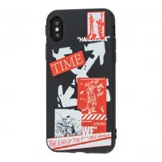 Чехол для iPhone X / Xs Smoothy print off-white time