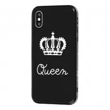 Чехол HQ glass для iPhone X / Xs королева черный