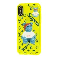 Чехол для iPhone X / Xs Neon print bear supreme