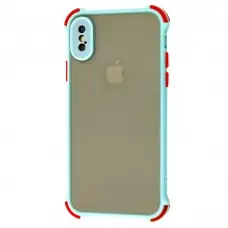 Чехол для iPhone X / Xs LikGus Totu corner protection бирюзовый