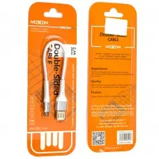 Кабель USB Moxom MX-CB07 microUSB 2.4A 0.2m белый