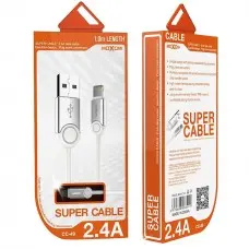 Кабель USB Moxom CC-49 lightning 2.4A белый